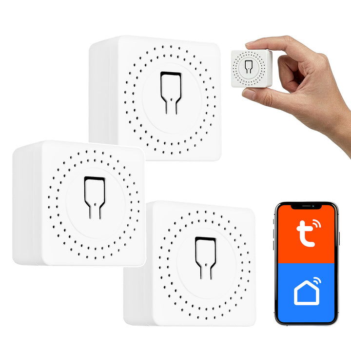 Przekaźnik WiFi dopuszkowy GreenBlue, Android/iOS/Alexa/Google Home,100-240V AC, 50/60Hz, max.16A, dla LED 150W, GB739, 3 sztuki