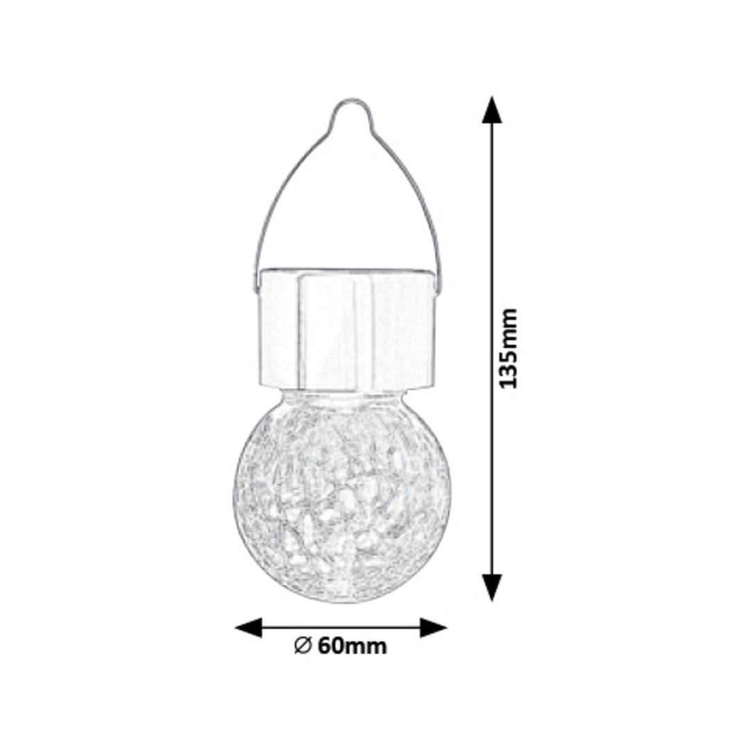 Lampa solarna Rabalux Yola, 1lm, IP44, kolor chrom satyna, LED 0,06 W, 7850