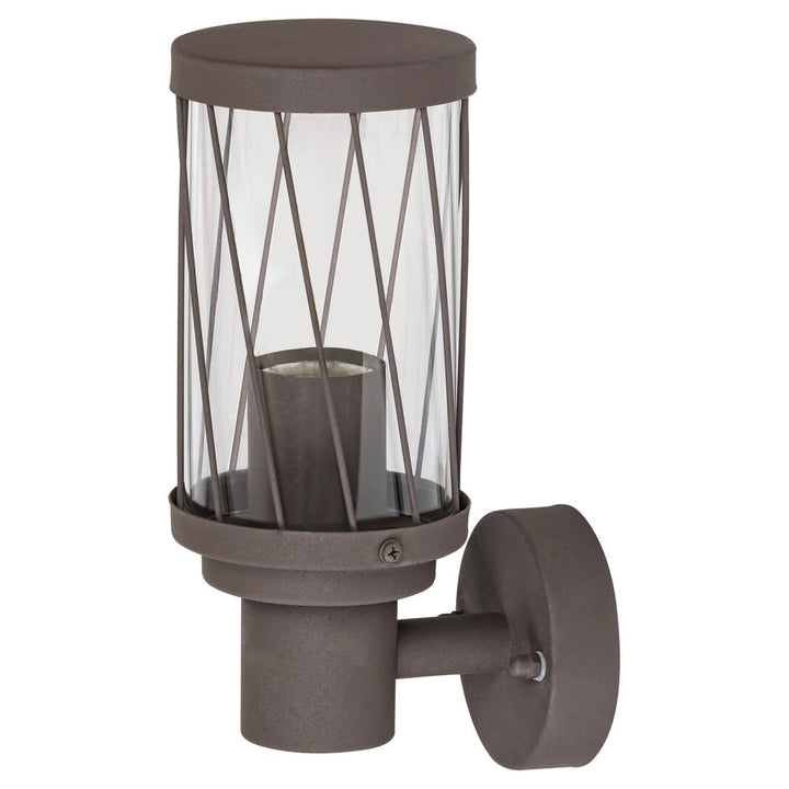 Zewnętrzna lampa ścienna Rabalux Budapest, IP44, kolor brązowy, gwint E27, max 40W, 8888