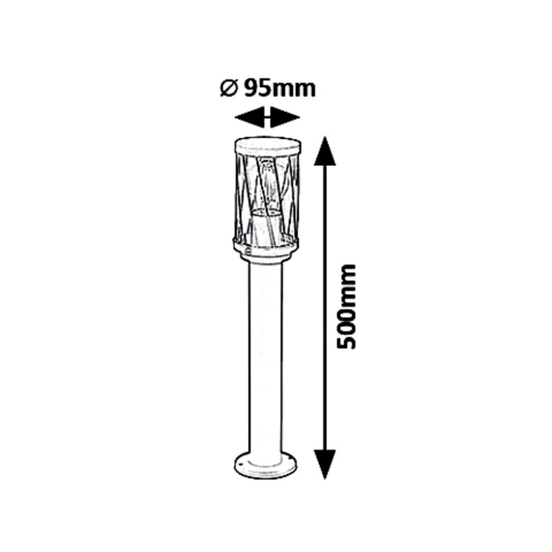 Lampa ogrodowa stojąca Rabalux Budapest, IP44, kolor brązowy, gwint E27, max 40W, 8889