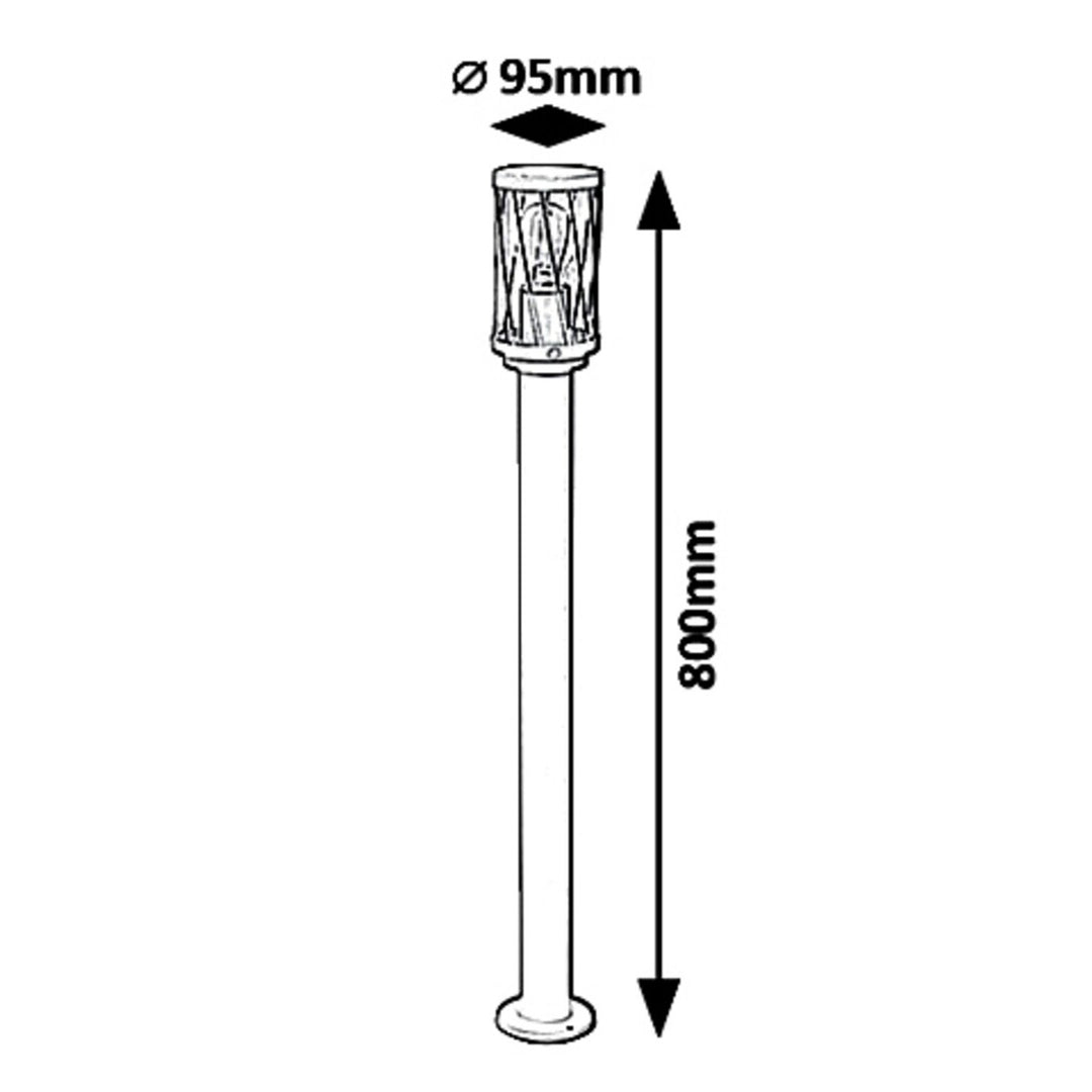 Lampa ogrodowa stojąca Rabalux Budapest, IP44, kolor brązowy, gwint E27, max 40W, 8890