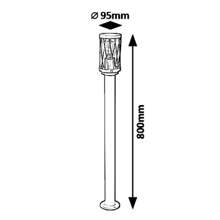 Lampa ogrodowa stojąca Rabalux Budapest, IP44, kolor brązowy, gwint E27, max 40W, 8890