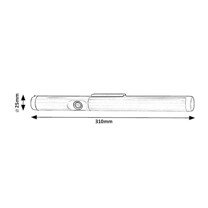 Lampa podszafkowa Rekar, 180 LM, IP20, kolor srebrny, LED 3 W, 78031