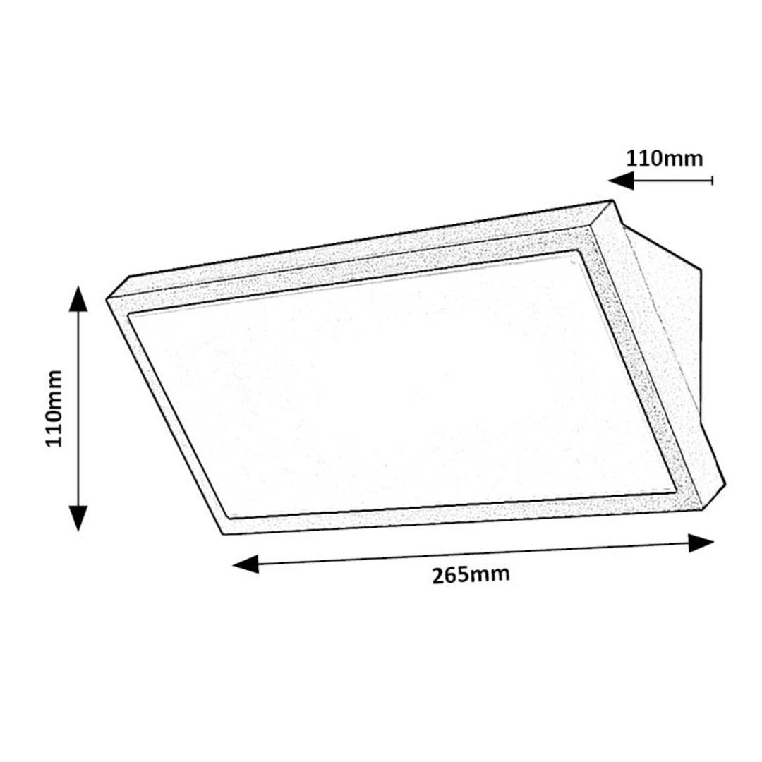 Lampa Rabalux Rapla2 LED 18W, czarna, IP65, klasa energetyczna F, regulacja barwy światła 2700, 4000, 6500 K, 77150