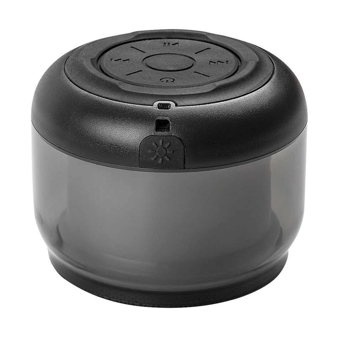 Lamba biurkowa Rabalux Radelia, głośnik Bluetooth, RGB, czarna, IP20, akumulator, 76110
