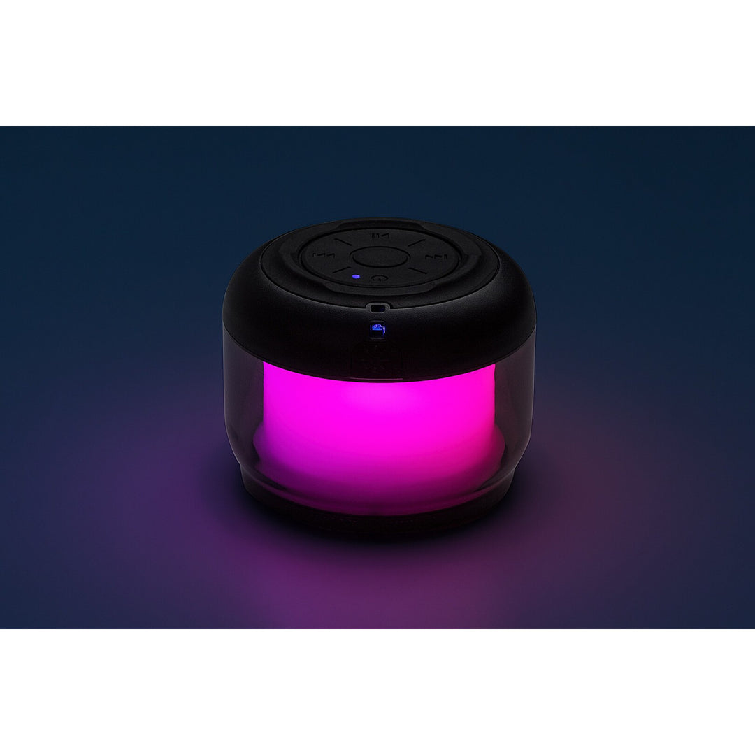 Lamba biurkowa Rabalux Radelia, głośnik Bluetooth, RGB, czarna, IP20, akumulator, 76110