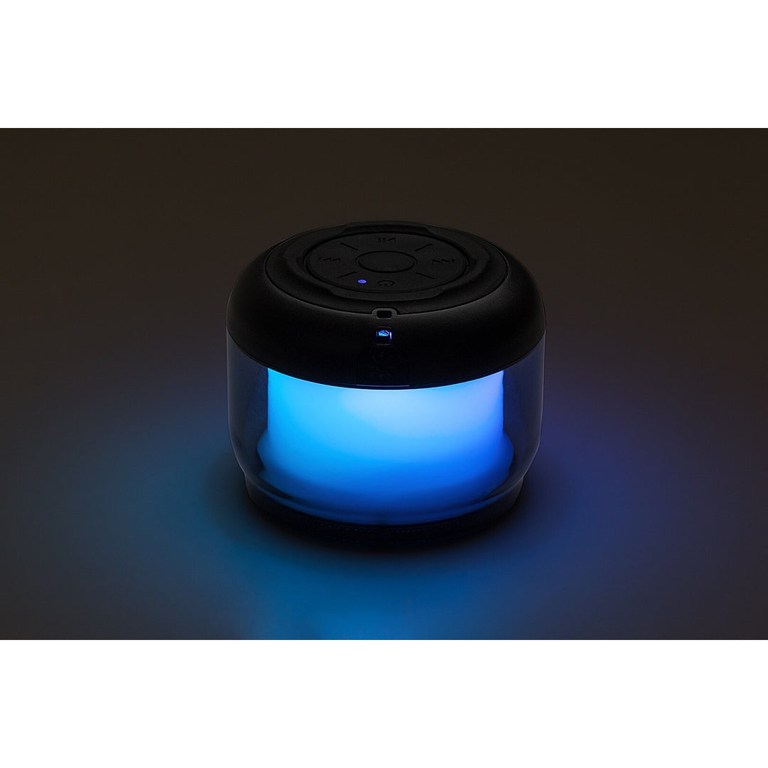 Lamba biurkowa Rabalux Radelia, głośnik Bluetooth, RGB, czarna, IP20, akumulator, 76110
