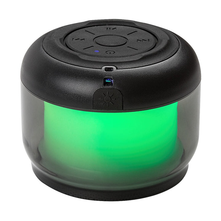 Lamba biurkowa Rabalux Radelia, głośnik Bluetooth, RGB, czarna, IP20, akumulator, 76110