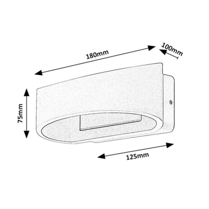 Zewnętrzna lampa ścienna Rabalux Gerla, biała, LED 9W, IP54, 3000 K, 77178