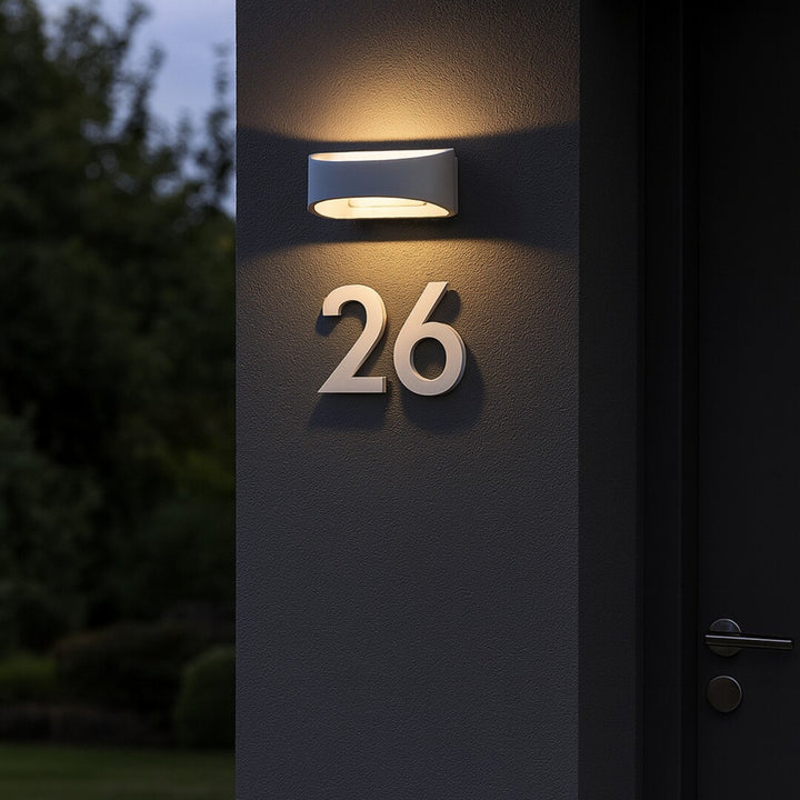 Zewnętrzna lampa ścienna Rabalux Gerla, biała, LED 9W, IP54, 3000 K, 77178