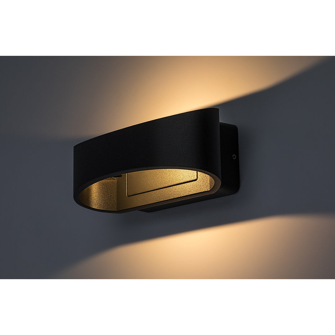 Zewnętrzna lampa ścienna Rabalux Gerla, antracyt, LED 9W, IP54, 3000 K, 77179