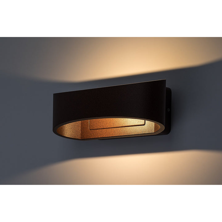 Zewnętrzna lampa ścienna Rabalux Gerla, brązowa, LED 9W, IP54, 3000 K, 77180
