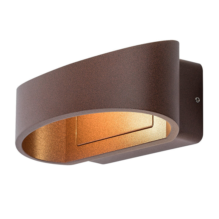 Zewnętrzna lampa ścienna Rabalux Gerla, brązowa, LED 9W, IP54, 3000 K, 77180