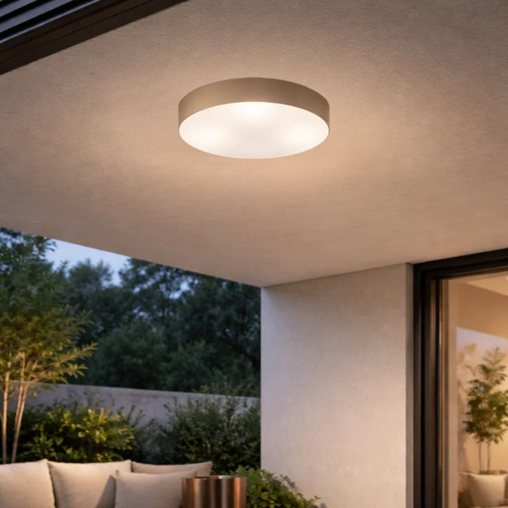 Lampa Rabalix Dolen, szaro-beżowa, 3x E27, max 9W, IP43, 75068