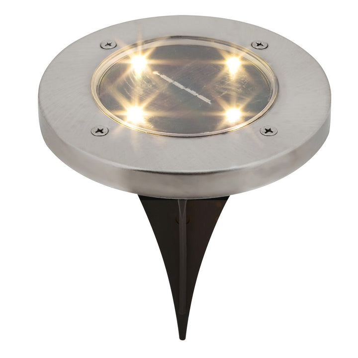 Lampa solarna ogrodowa Rabalux Dannet, IP44, kolor chrom satyna, 7975