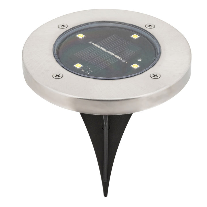 Lampa solarna ogrodowa Rabalux Dannet, IP44, kolor chrom satyna, 7975