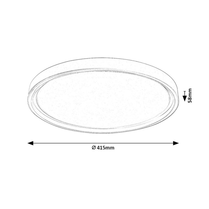 Lampa sufitowa Rabalux Zerina, 31W, IP40, biała, 3000-6500 K, funkcja pamięci, z pilotem, funkcja timera, efekt lampy nocnej, 75086