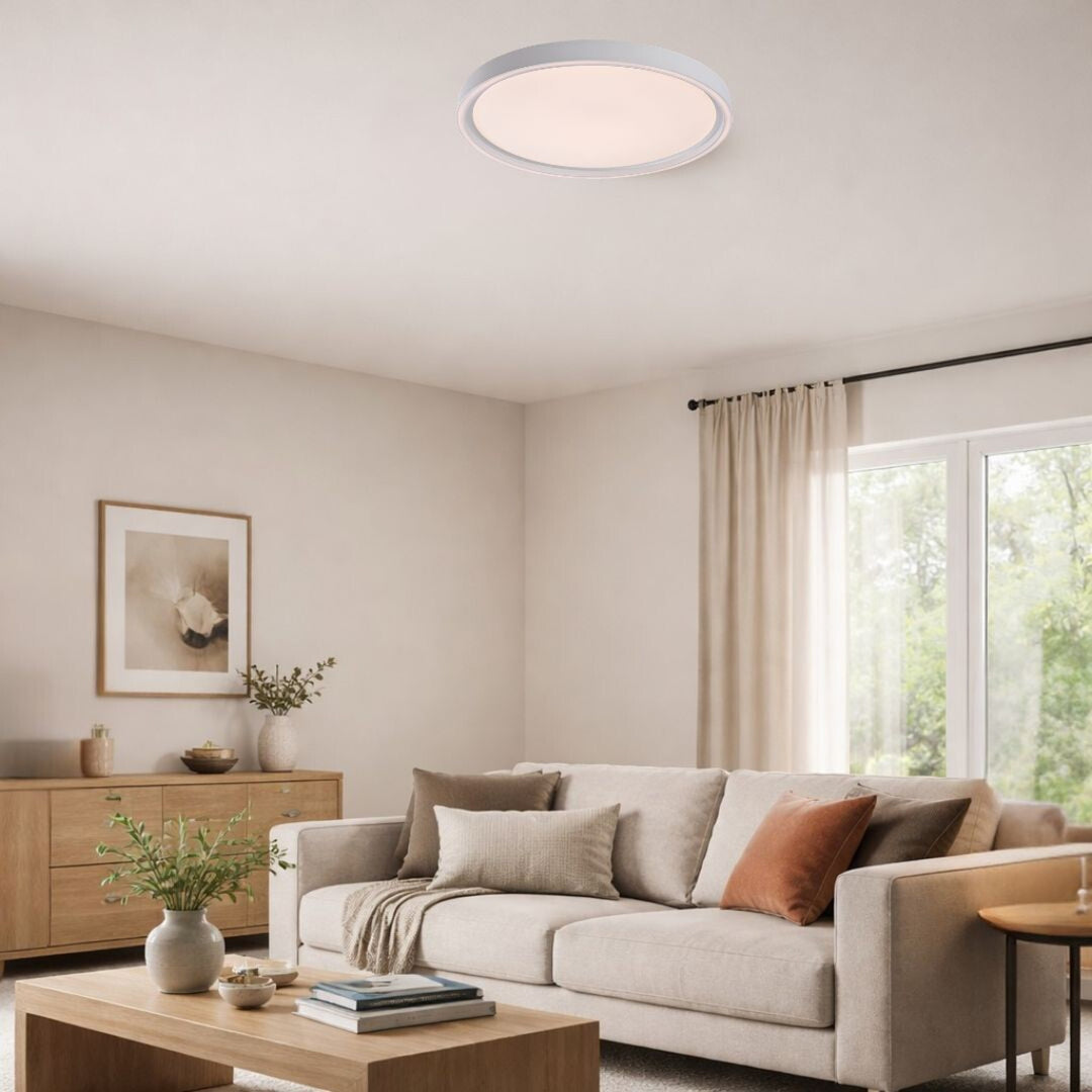 Lampa sufitowa Rabalux Zerina, 31W, IP40, biała, 3000-6500 K, funkcja pamięci, z pilotem, funkcja timera, efekt lampy nocnej, 75086