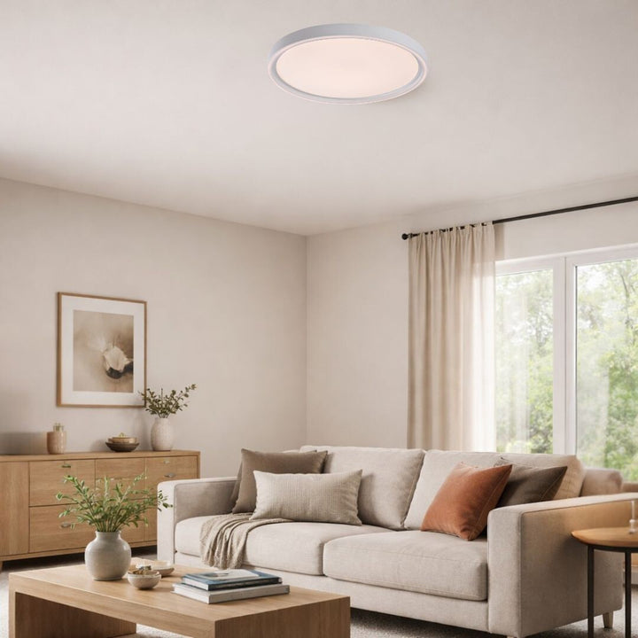 Lampa sufitowa Rabalux Zerina, 31W, IP40, biała, 3000-6500 K, funkcja pamięci, z pilotem, funkcja timera, efekt lampy nocnej, 75086
