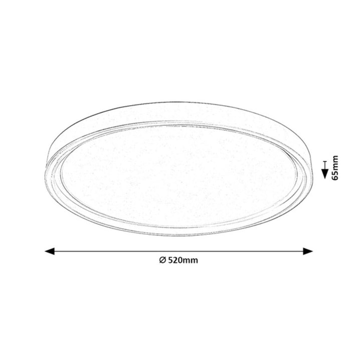 Lampa sufitowa Rabalux Zerina, 54W, IP40, biała, 3000-6500 K, funkcja pamięci, z pilotem, funkcja timera, efekt lampy nocnej, 75087