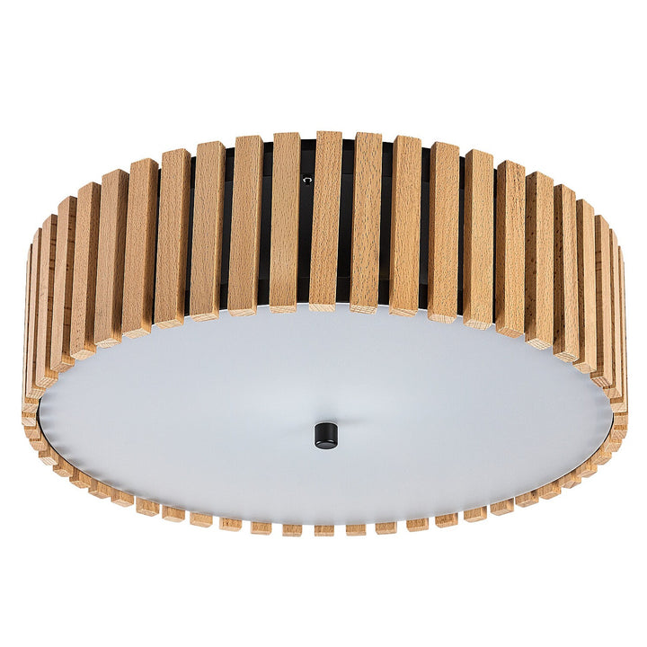 Lampa sufitowa Rabalux Noxelle E27 3x MAX 25W IP20 czarna matowa/drewno, 71420
