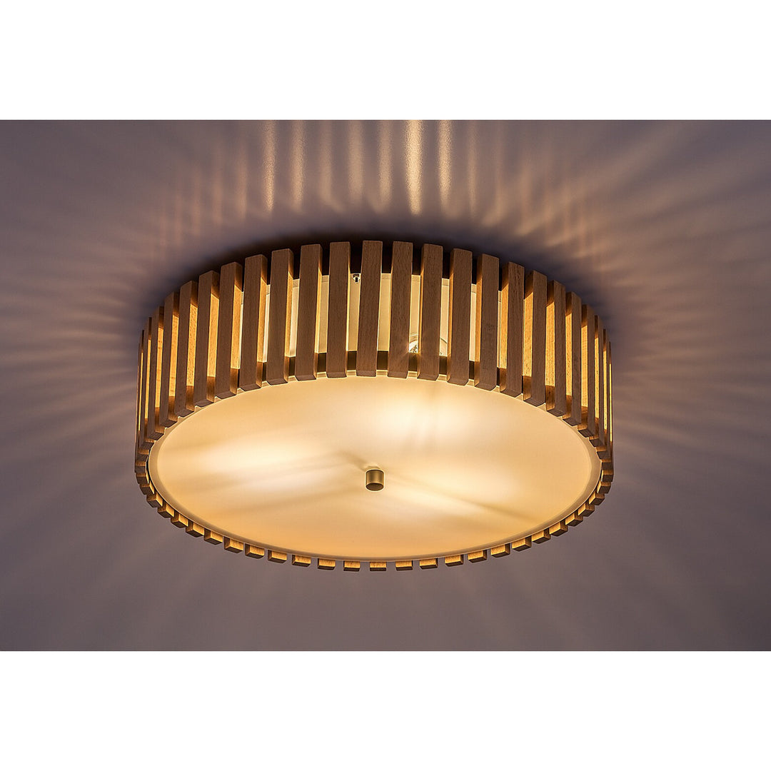 Lampa sufitowa Rabalux Noxelle E27 3x MAX 25W IP20 czarna matowa/drewno, 71420