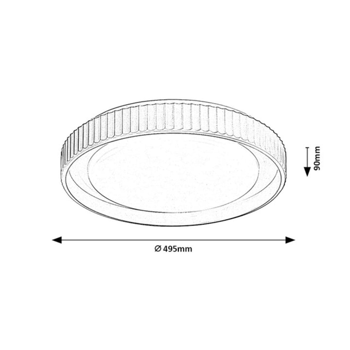 Lampa Pastello LED 48W IP20 szaro-beżowa 3000-6500 K, funkcja pamięci z pilotem, funkcja timera, efekt lampy nocnej, 71345