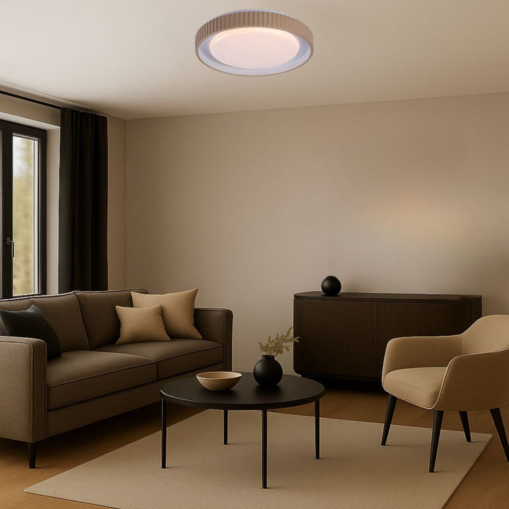 Lampa Pastello LED 48W IP20 szaro-beżowa 3000-6500 K, funkcja pamięci z pilotem, funkcja timera, efekt lampy nocnej, 71345