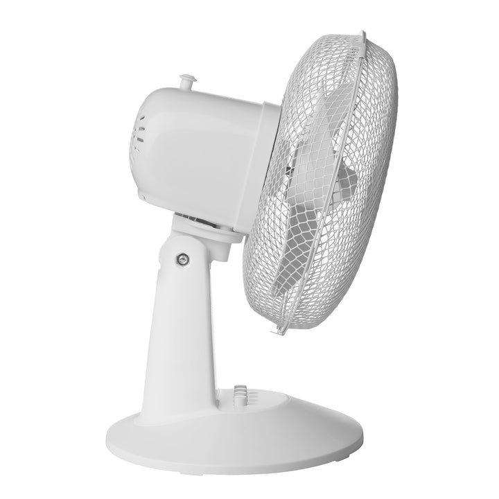 Wentylator biurkowy Concept, kolor biały, 3 poziomy prędkości, oscylacja, cicha praca, regulowane nachylenie, VS5040