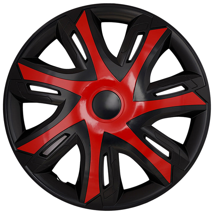 Kołpaki samochodowe uniwersalne 16'' NRM N-Power red/black 4 sztuki