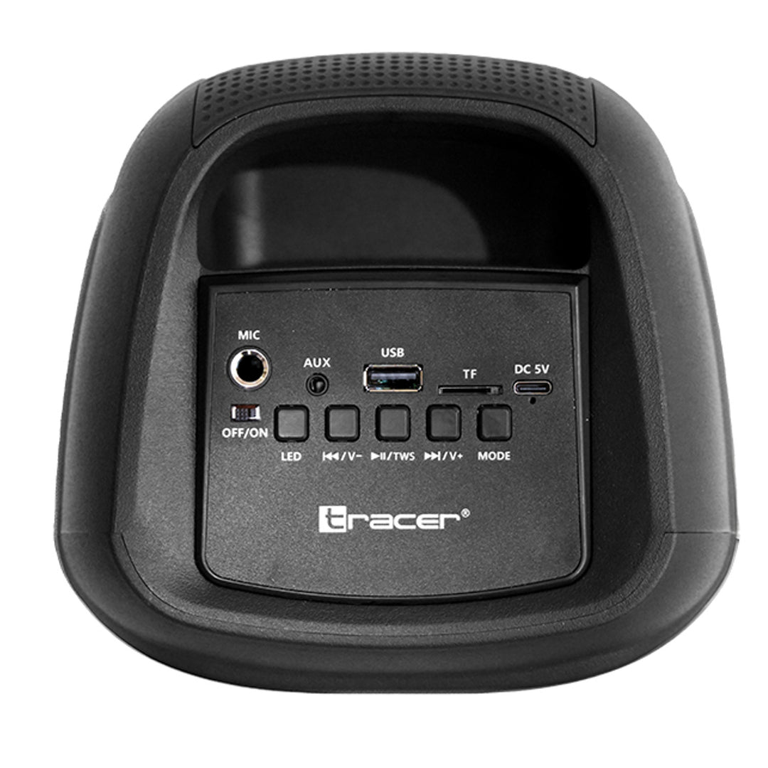 Głośnik bezprzewodowy Tracer, Bluetooth 5.0, moc RMS 20 W, tryb karaoke, mikrofon, Powervox P2 TWS
