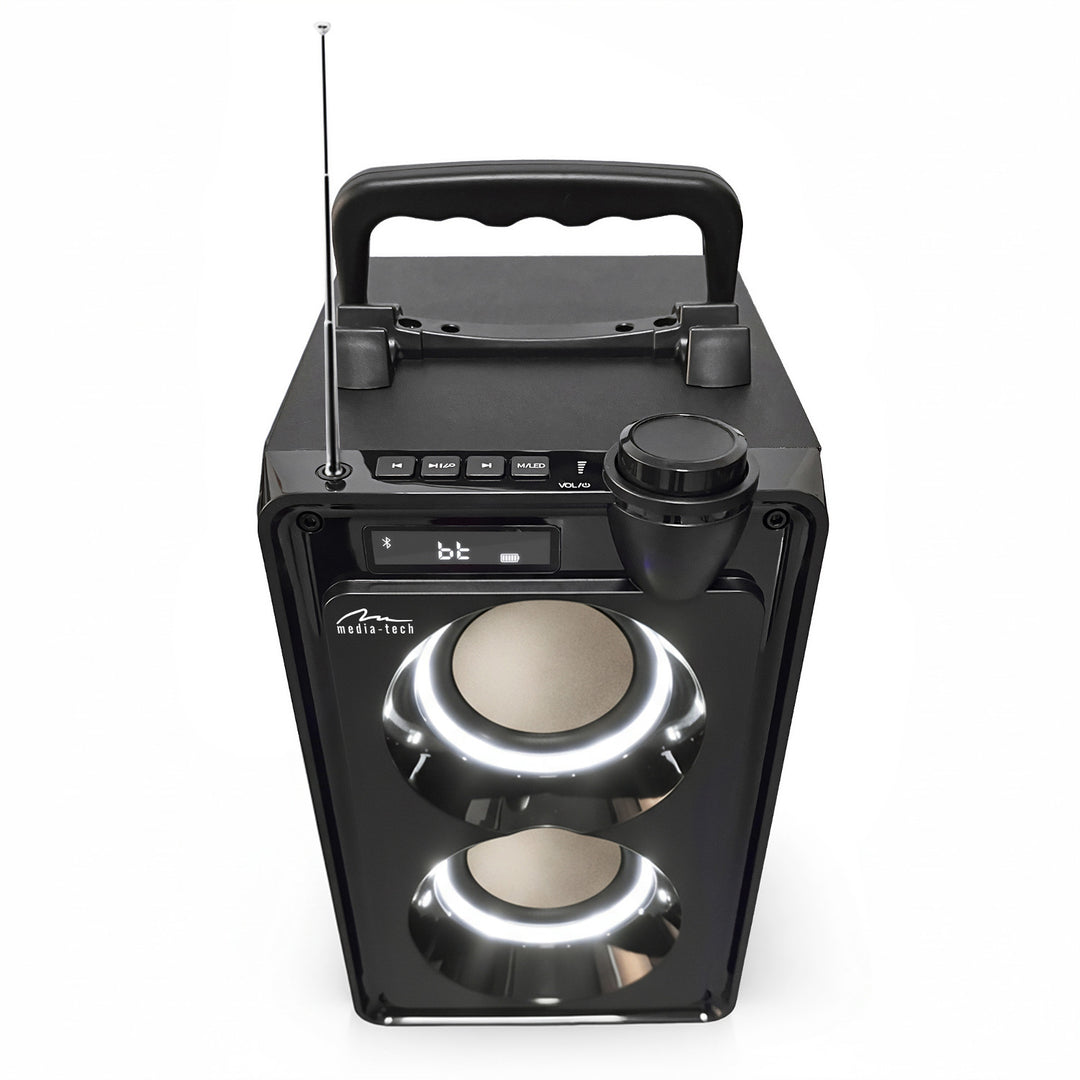 Przenośny głośnik Bluetooth OVERBOX MT3186, radio FM, obsługa kart SD, USB, moc RMS 30W, Mediatech