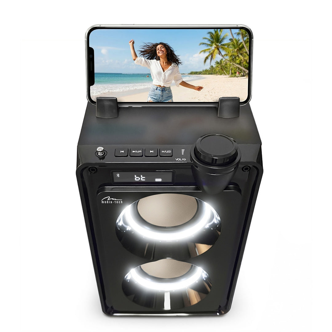 Przenośny głośnik Bluetooth OVERBOX MT3186, radio FM, obsługa kart SD, USB, moc RMS 30W, Mediatech