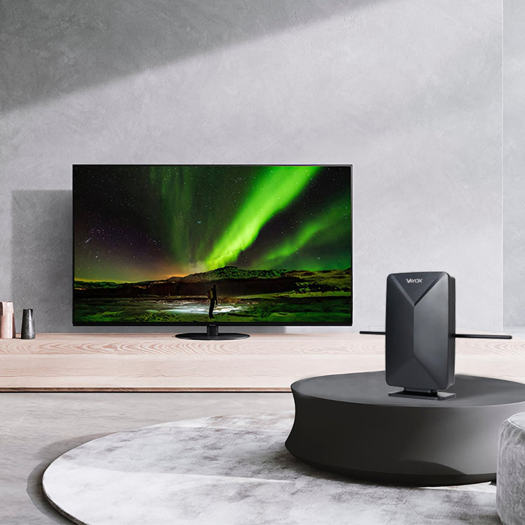 Antena aktywna, pokojowa, wewnętrzna, zewnętrzna, DVB-T2, TV naziemnej 4K, Vayox