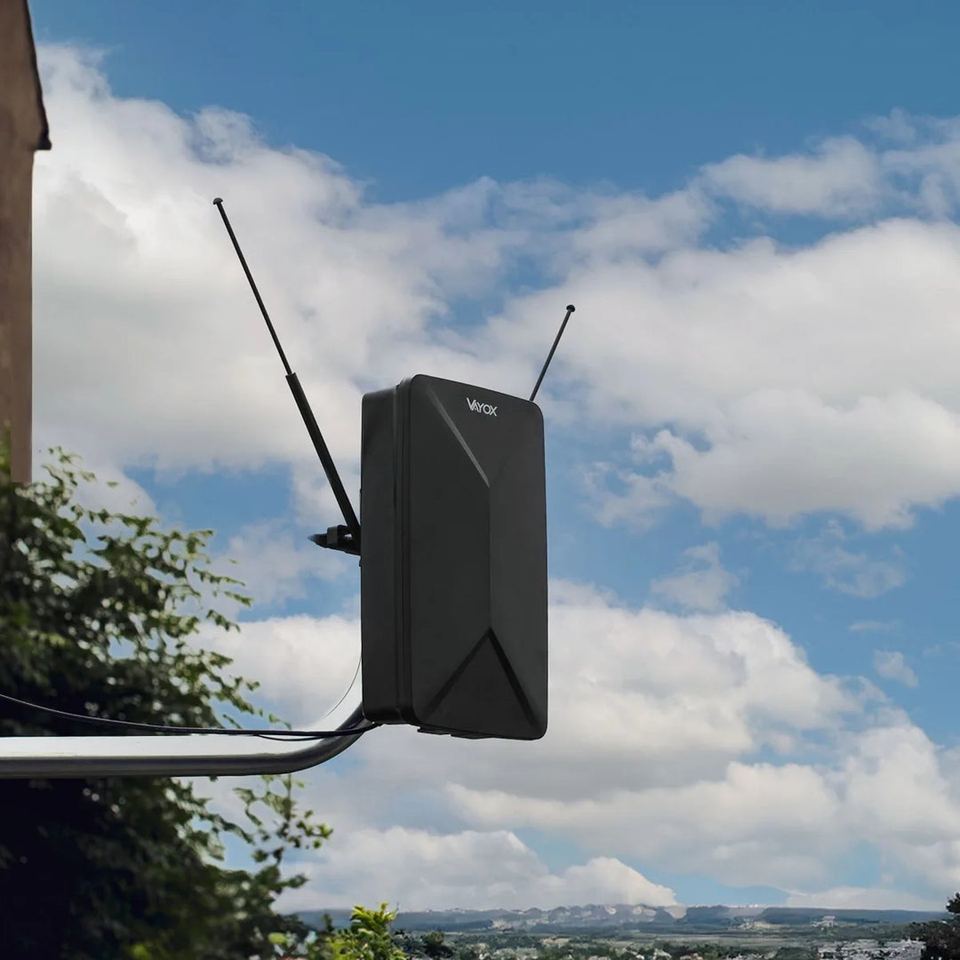 Antena aktywna, pokojowa, wewnętrzna, zewnętrzna, DVB-T2, TV naziemnej 4K, Vayox