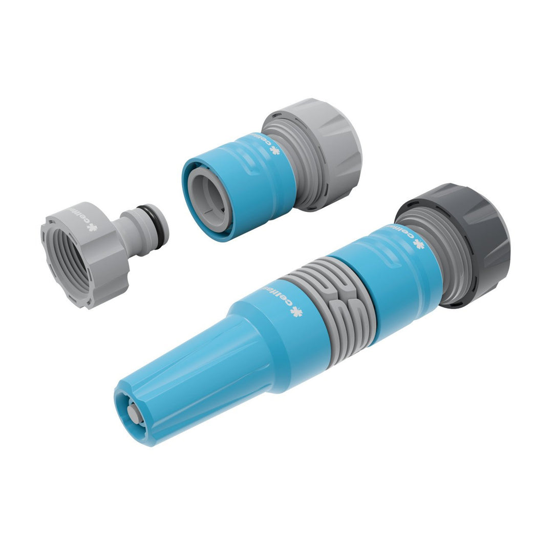 Wąż ogrodowy Cellfast, PROFESSIONAL 3/4" 20 m + Wózek na wąż Cellfast Aluplus 1/2" 60m + Zestaw ze zraszaczem prostym 3/4" IDEAL