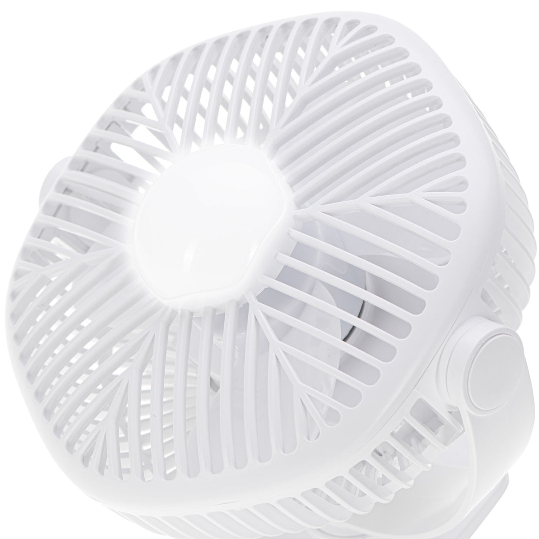Wentylator akumulatorowy 5"/12,7cm z klipsem - USB / LED, AD 7335, Adler