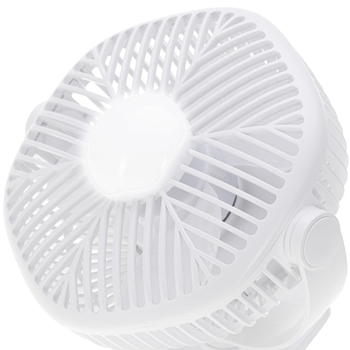 Wentylator akumulatorowy 5"/12,7cm z klipsem - USB / LED, AD 7335, Adler