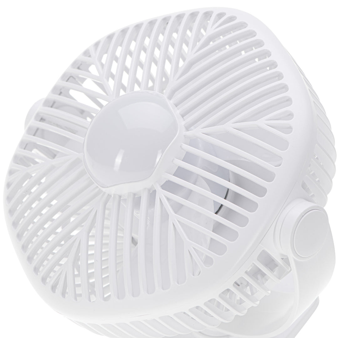 Wentylator akumulatorowy 5"/12,7cm z klipsem - USB / LED, AD 7335, Adler