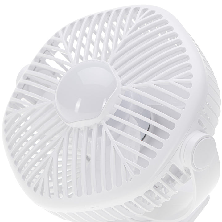 Wentylator akumulatorowy 5"/12,7cm z klipsem - USB / LED, AD 7335, Adler