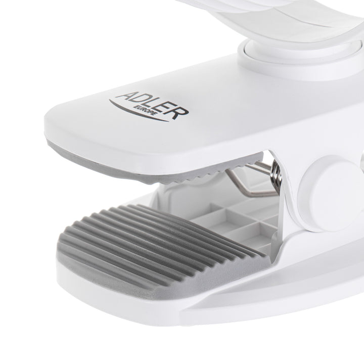 Wentylator akumulatorowy 5"/12,7cm z klipsem - USB / LED, AD 7335, Adler