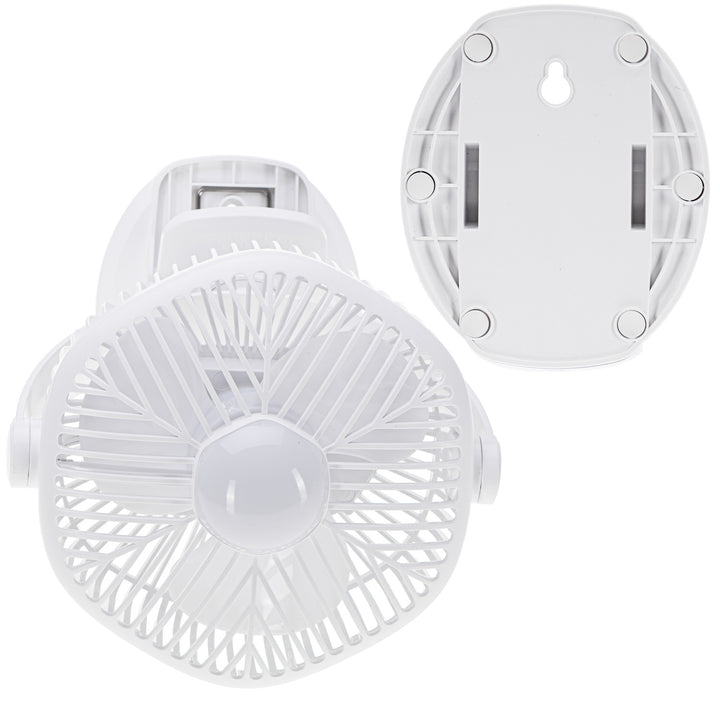 Wentylator akumulatorowy 5"/12,7cm z klipsem - USB / LED, AD 7335, Adler