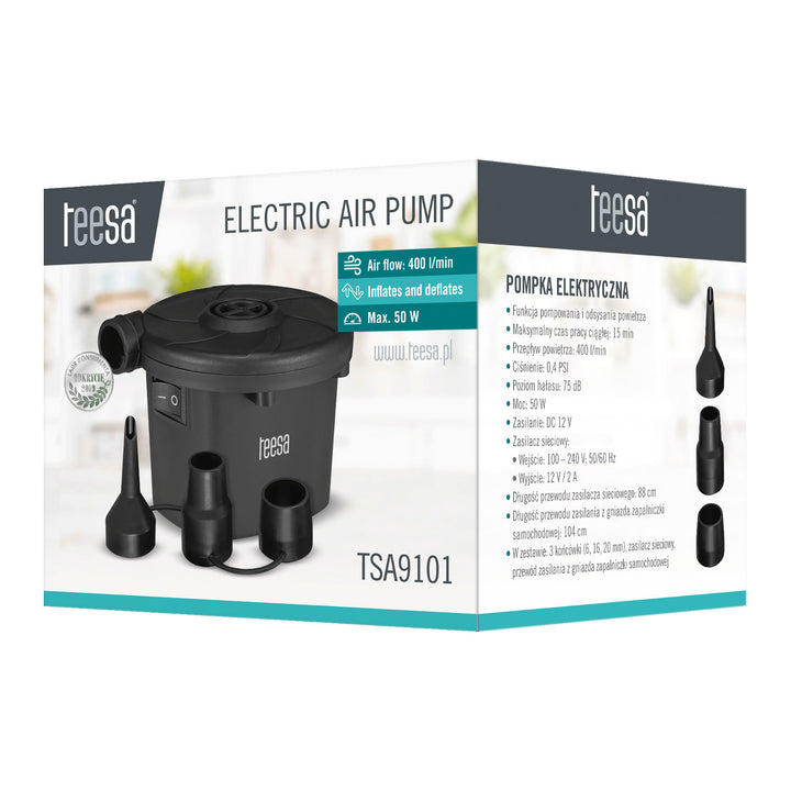 Elektryczna pompka do materaca, basenu 12 V, 230 V, Teesa