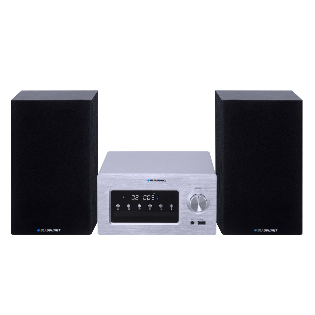 Mikrowieża Blaupunkt, BT/AUX/CD/USB/MP3/FM, pamięć 40 stacji, wyświetlacz LED, moc 2x210W, regulacja tonów, MS70BT