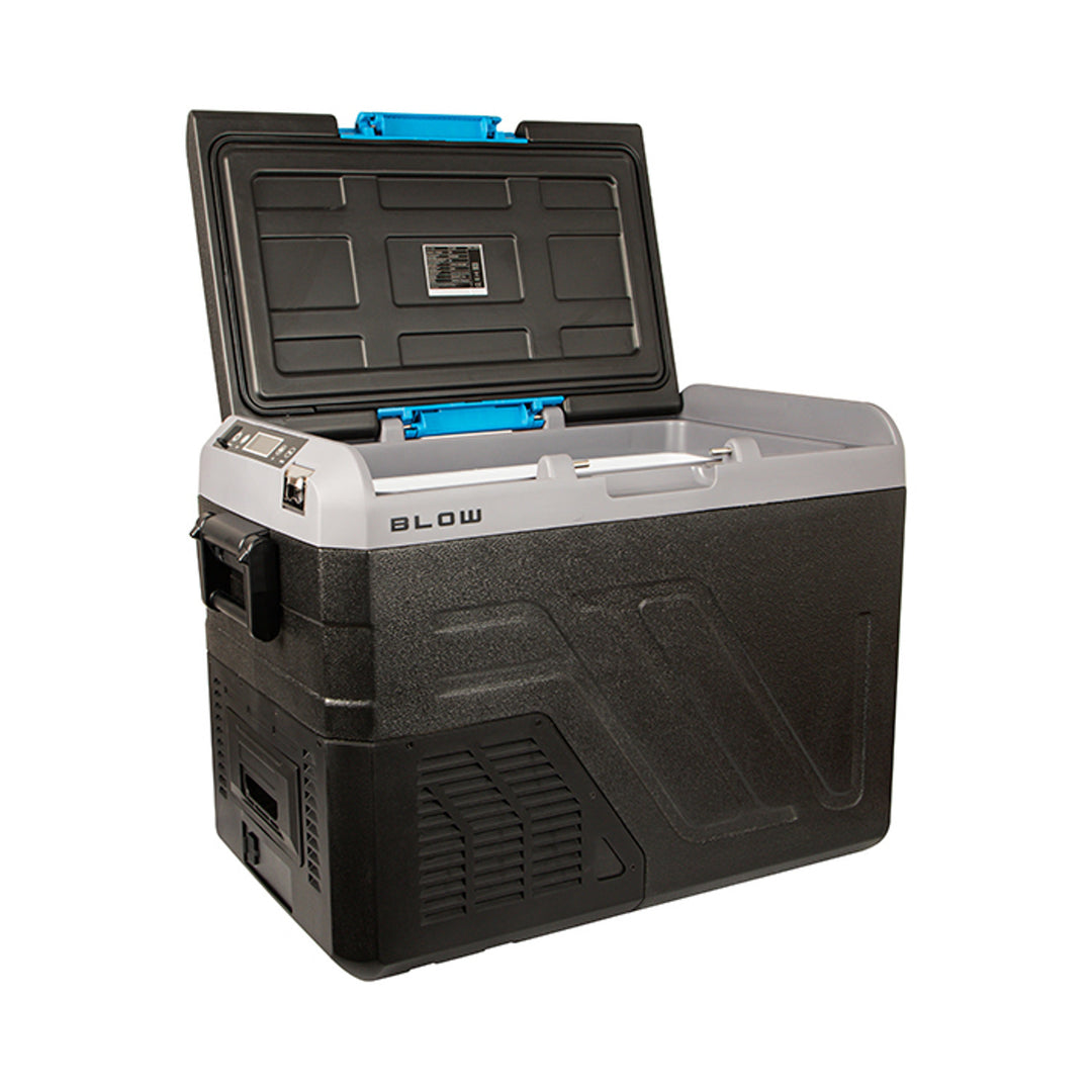 Lodówka turystyczna samochodowa kompresorowa Blow, pojemność 35L, dotykowy panel sterowania, 12V, 24V i 230V, gniazdko typu USB C, 44-208#