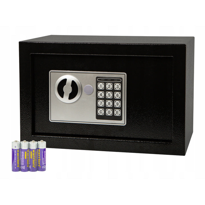 Sejf kasetka na zamek elektroniczny Blow, wymiary 31x20x20cm, zamknięcie na klucz + szyfr, 44-702
