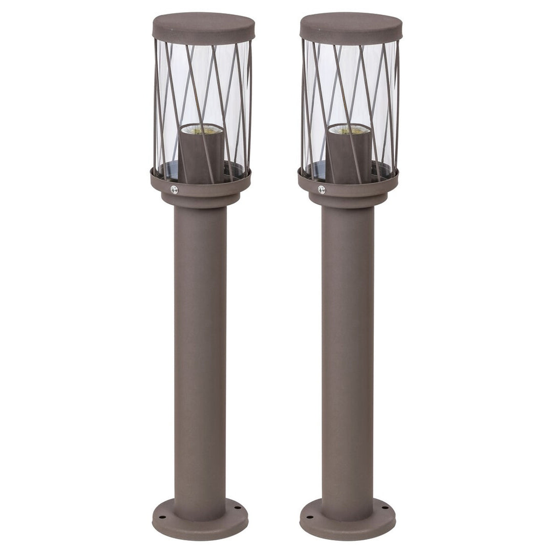 Lampa ogrodowa stojąca Rabalux Budapest, IP44, kolor brązowy, gwint E27, max 40W, 8889, 2 sztuki