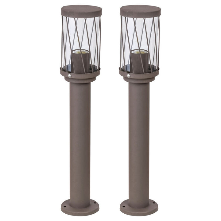 Lampa ogrodowa stojąca Rabalux Budapest, IP44, kolor brązowy, gwint E27, max 40W, 8889, 2 sztuki