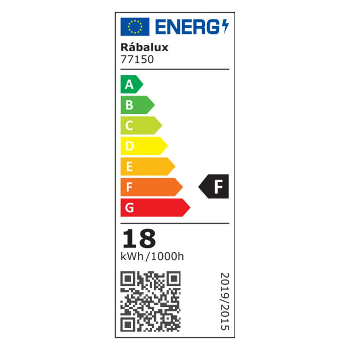 Lampa Rabalux Rapla2 LED 18W, czarna, IP65, klasa energetyczna F, regulacja barwy światła 2700, 4000, 6500 K, 77150, 2 sztuki