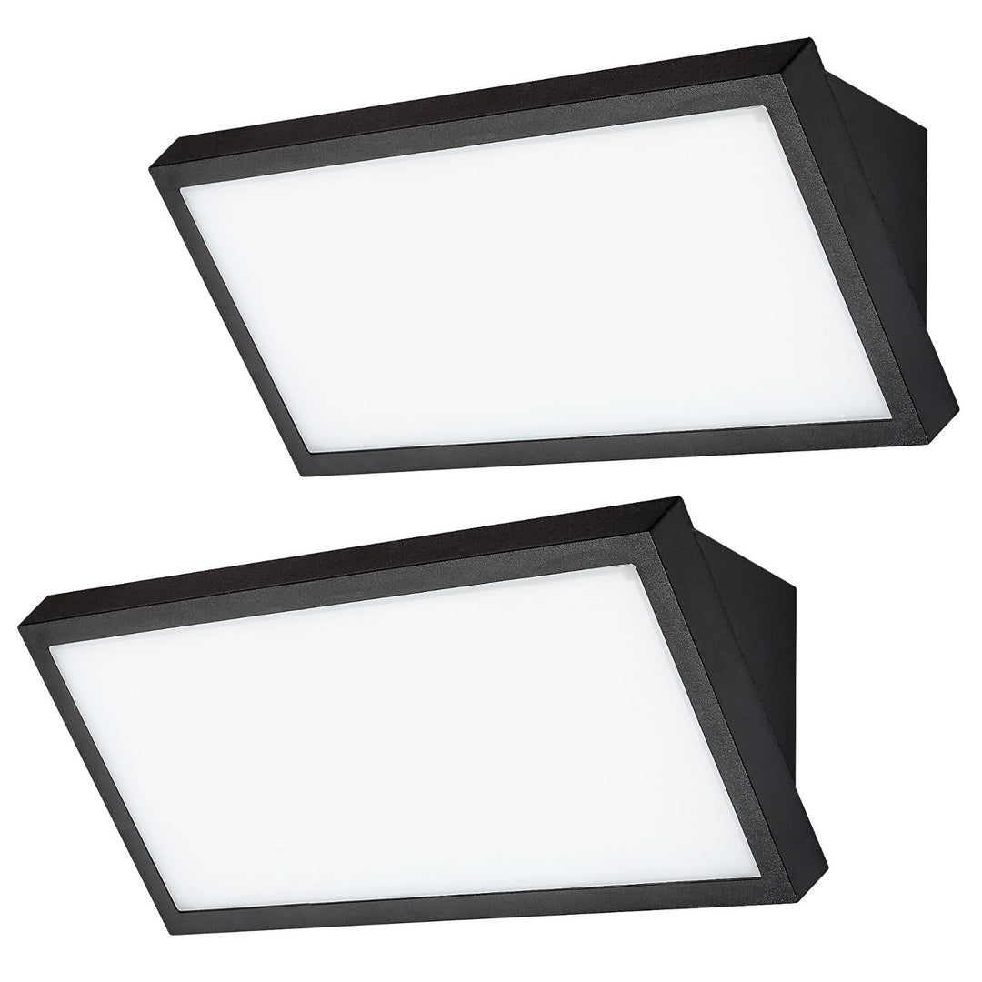Lampa Rabalux Rapla2 LED 18W, czarna, IP65, klasa energetyczna F, regulacja barwy światła 2700, 4000, 6500 K, 77150, 2 sztuki